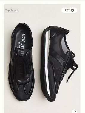 Coconuts by Matisse Black Low-Top Lace-Up Sneakers with White Stripe